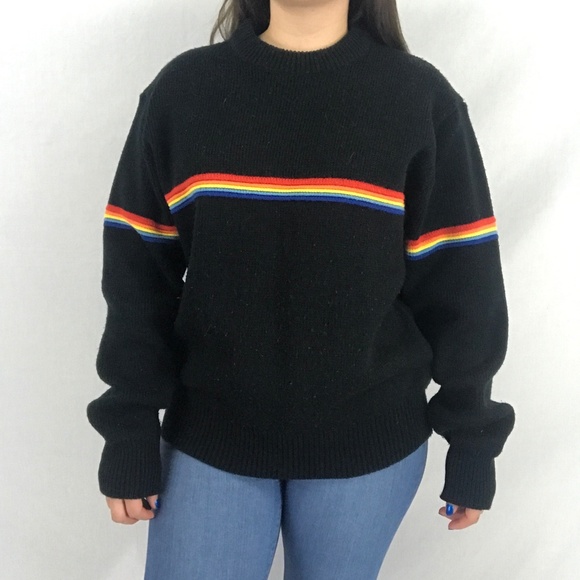 80s striped sweater